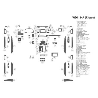 B&I® - 2D Blackwood Large Dash Kit (73 Pcs)