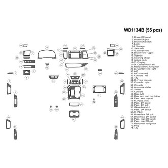 B&I® - 2D Blackwood Small Dash Kit (55 Pcs)