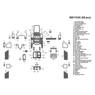 B&I® - 2D Blackwood Large Dash Kit (68 Pcs)