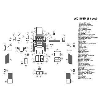 B&I® - 2D Blackwood Large Dash Kit (68 Pcs)