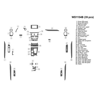 B&I® - 2D Blackwood Small Dash Kit (39 Pcs)