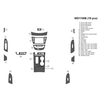 B&I® - 2D Blackwood Small Dash Kit (19 Pcs)