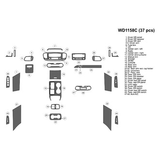 B&I® - 2D Blackwood Medium Dash Kit (37 Pcs)