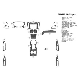 B&I® - 2D Blackwood Medium Dash Kit (25 Pcs)