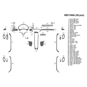 B&I® - 2D Blackwood Large Dash Kit (38 Pcs)