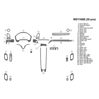B&I® - 2D Blackwood Small Dash Kit (30 Pcs)