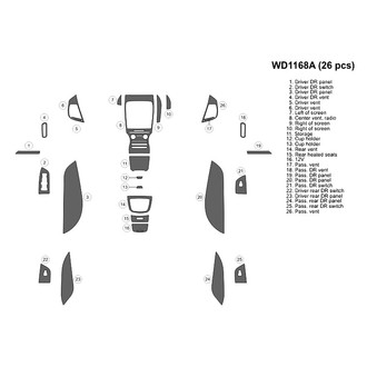 B&I® - 2D Blackwood Large Dash Kit (26 Pcs)