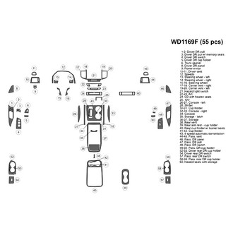 B&I® - 2D Blackwood Medium Dash Kit (55 Pcs)