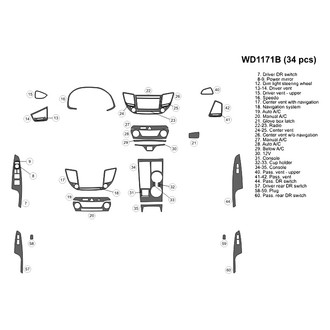 B&I® - 2D Blackwood Small Dash Kit (34 Pcs)