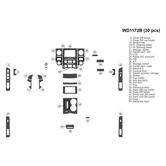 B&I® - 2D Blackwood Small Dash Kit (30 Pcs)