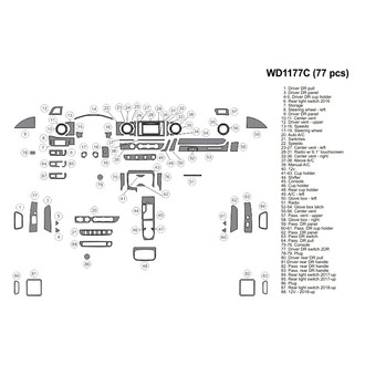 B&I® - 2D Blackwood Large Dash Kit (77 Pcs)