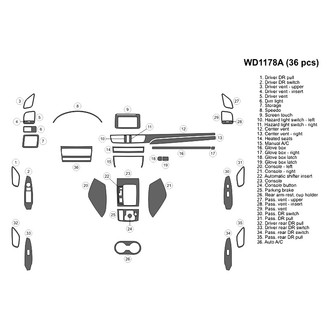 B&I® - 2D Blackwood Large Dash Kit (36 Pcs)