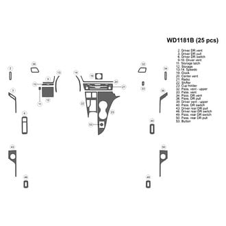B&I® - 2D Blackwood Small Dash Kit (25 Pcs)
