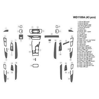 B&I® - 2D Blackwood Large Dash Kit (43 Pcs)