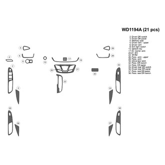 B&I® - 2D Blackwood Small Dash Kit (21 Pcs)