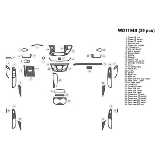 B&I® - 2D Blackwood Large Dash Kit (39 Pcs)