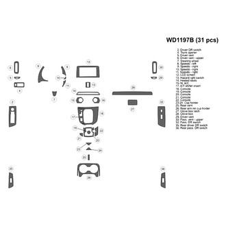 B&I® - 2D Blackwood Small Dash Kit (31 Pcs)