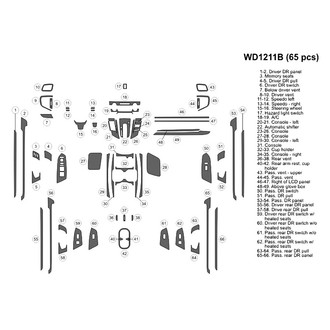 B&I® - 2D Blackwood Large Dash Kit (65 Pcs)