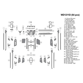 B&I® - 2D Blackwood Large Dash Kit (64 Pcs)