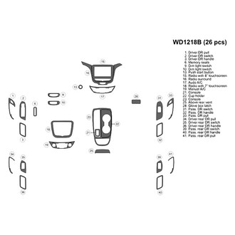 B&I® - 2D Blackwood Small Dash Kit (26 Pcs)