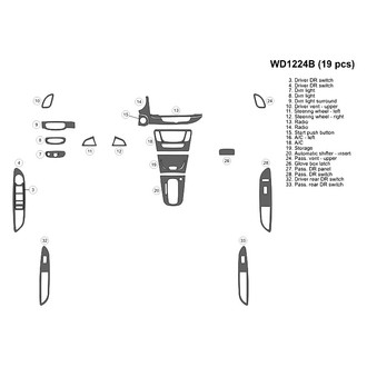 B&I® - 2D Blackwood Small Dash Kit (19 Pcs)