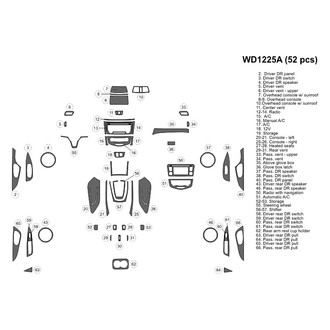 B&I® - 2D Blackwood Large Dash Kit (52 Pcs)