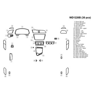 B&I® - 2D Blackwood Small Dash Kit (30 Pcs)