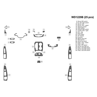 B&I® - 2D Blackwood Small Dash Kit (25 Pcs)