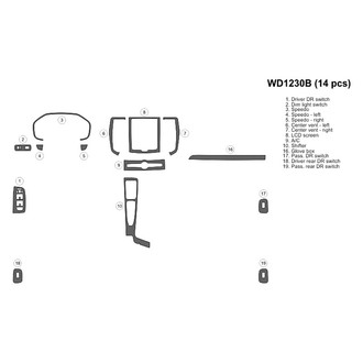B&I® - 2D Blackwood Small Dash Kit (14 Pcs)