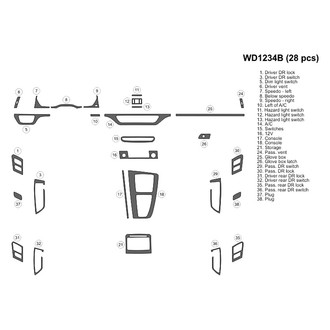 B&I® - 2D Blackwood Small Dash Kit (28 Pcs)