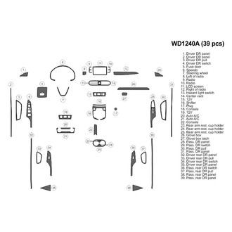 B&I® - 2D Blackwood Large Dash Kit (39 Pcs)