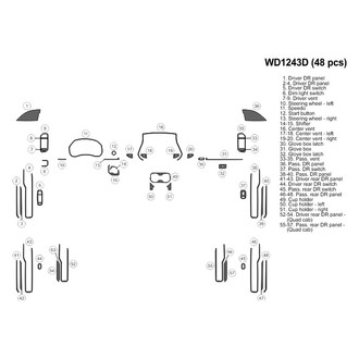 B&I® - 2D Blackwood Large Dash Kit (48 Pcs)