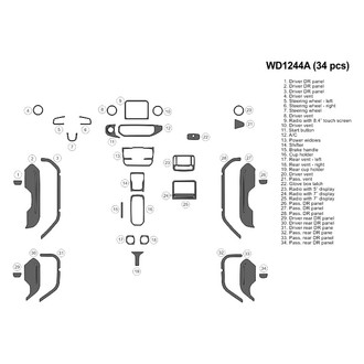 B&I® - 2D Blackwood Large Dash Kit (34 Pcs)