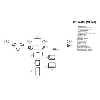 B&I® - 2D Blackwood Small Dash Kit (19 Pcs)