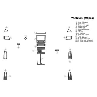 B&I® - 2D Blackwood Small Dash Kit (19 Pcs)