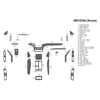 B&I® - 2D Blackwood Large Dash Kit (34 Pcs)
