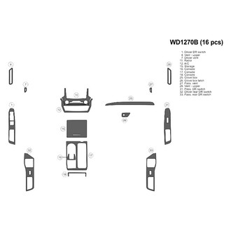 B&I® - 2D Blackwood Small Dash Kit (16 Pcs)
