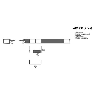 B&I® - 2D Blackwood Full Dash Kit (5 Pcs)