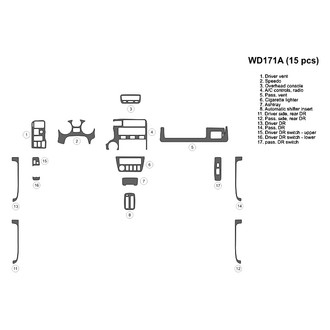 B&I® - 2D Blackwood Full Dash Kit (15 Pcs)