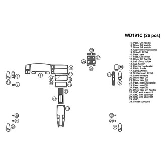 B&I® - 2D Blackwood Large Dash Kit (26 Pcs)