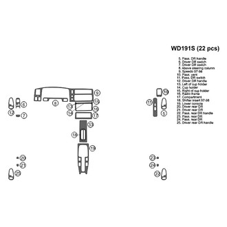 B&I® - 2D Blackwood Small Dash Kit (22 Pcs)