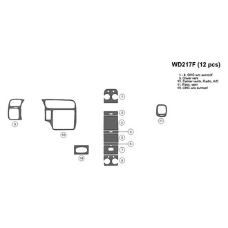 B&I® - 2D Blackwood Small Dash Kit (12 Pcs)
