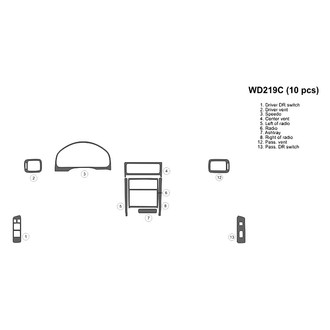 B&I® - 2D Blackwood Main Dash Kit (8 Pcs)