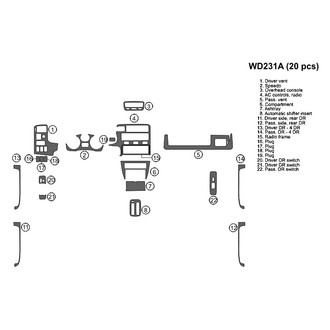 B&I® - 2D Blackwood Full Dash Kit (20 Pcs)