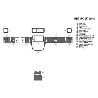 B&I® - 2D Blackwood Full Dash Kit (17 Pcs)