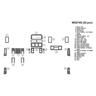 B&I® - 2D Blackwood Small Dash Kit (22 Pcs)