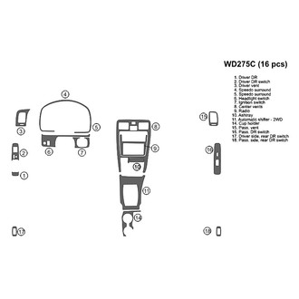 B&I® - 2D Blackwood Full Dash Kit (16 Pcs)