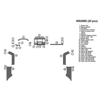 B&I® - 2D Blackwood Large Dash Kit (25 Pcs)