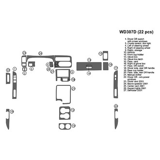 B&I® - 2D Blackwood Full Dash Kit (22 Pcs)