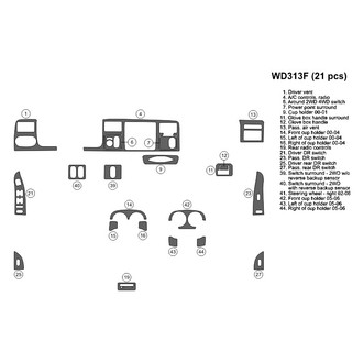 B&I® - 2D Blackwood Small Dash Kit (21 Pcs)